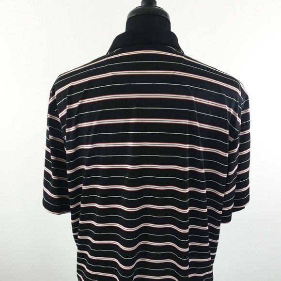 George Short Sleeve Shirt Mens XL 46-48 Golf Athletic Casual Black Red White - Picture 6 of 10